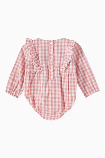 Lyla Gingham Romper in Cotton