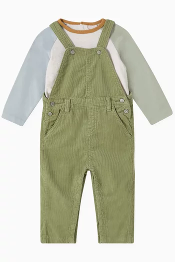 Issac Cord Dungarees in Cotton