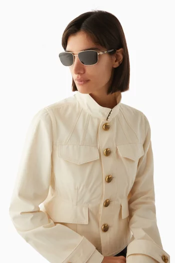 Aviator Sunglasses in Gold-tone Metal