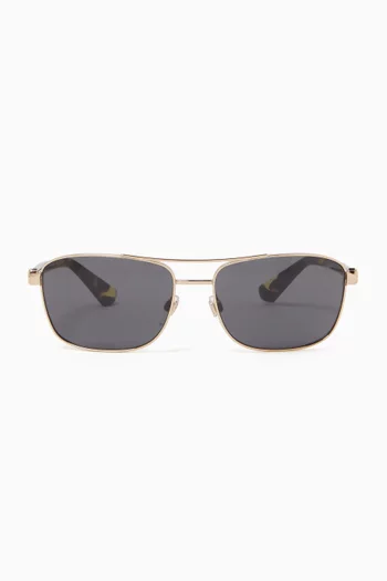 Aviator Sunglasses in Gold-tone Metal