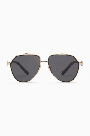 Aviator Sunglasses in Metal