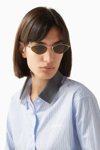 Oval Sunglasses in Metal