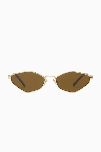 Oval Sunglasses in Metal