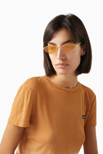 Oval Sunglasses in Metal