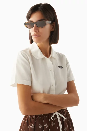 Oval Sunglasses in Acetate