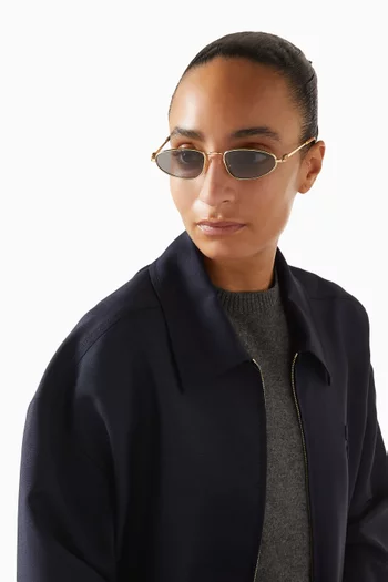 Oval Sunglasses in Metal