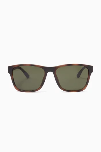 Square Frame Sunglasses in Plastic