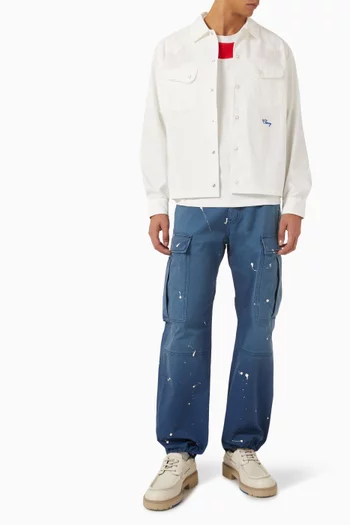 Wide-leg Cargo Pants in Cotton