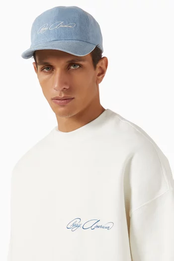 Cherry American Unstructured Cap in Denim