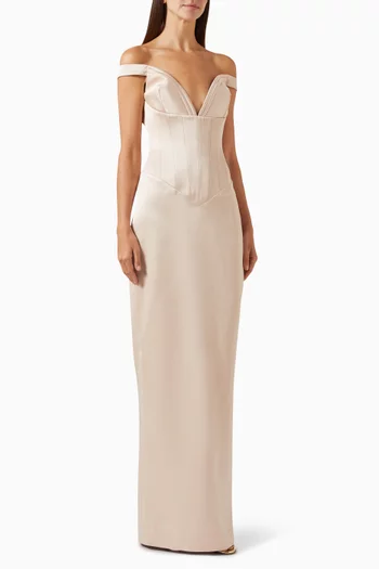Shakti Off-shoulder Gown