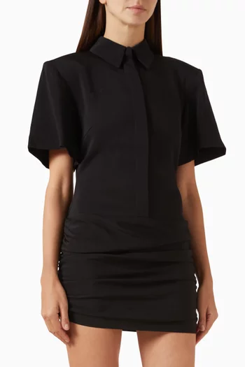 Draped Polo Mini Dress