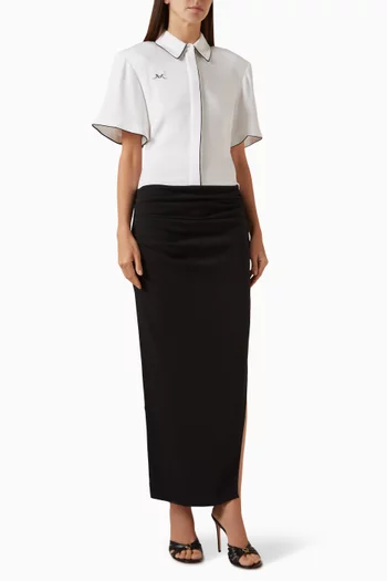 Two-tone Polo Dress in Sablé