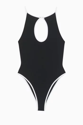 Cut-out Halterneck One-piece Swimsuit