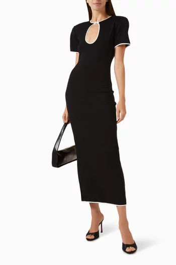 Cut-out Dress in Cotton-jersey