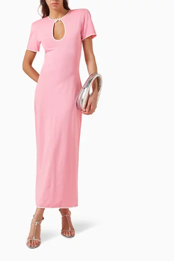 Cut-out Dress in Cotton-jersey