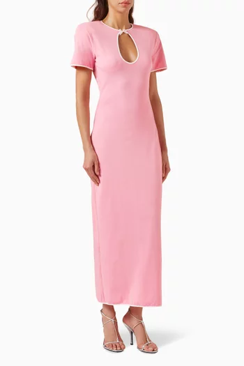 Cut-out Dress in Cotton-jersey