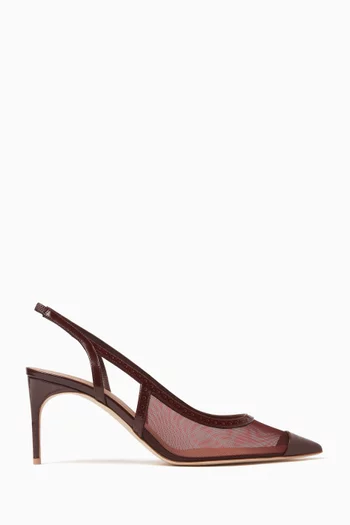 Aubrey 70 Pumps in Mesh & Leather