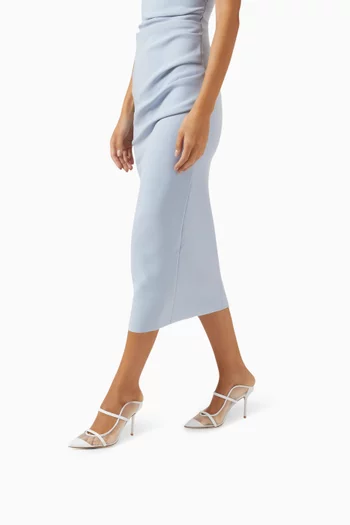 Maureen 85 Mules in Mesh & Calf Leather
