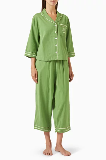 3-piece Pyjama Set in Cotton & Linen
