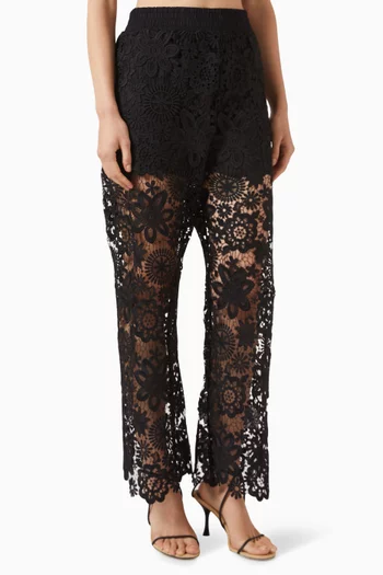 بنطال ديمي شفاف دانتيل