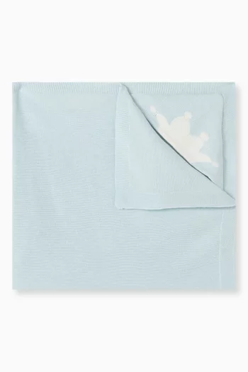 Knitted Crown Blanket in Cashmere-blend