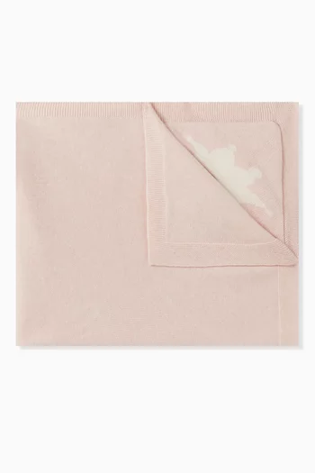 Knitted Crown Blanket in Cashmere-blend