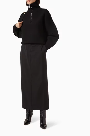Boiled Zip Sweater in Knit