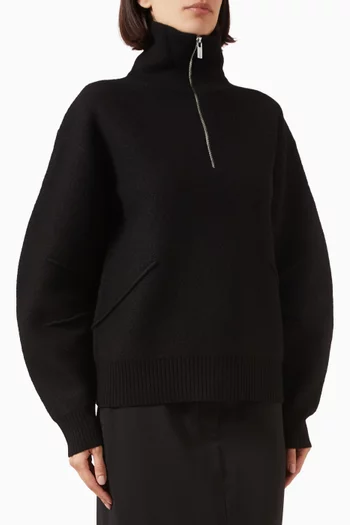 Boiled Zip Sweater in Knit