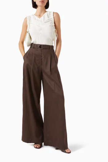 Ruched Top in Twill