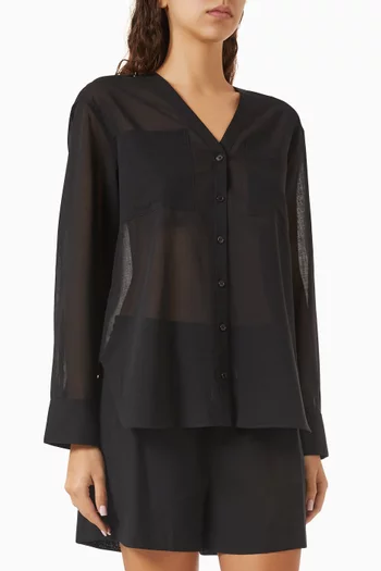 Sheer V-neck Shirt