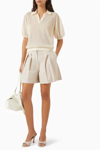Sheer Blouson Polo