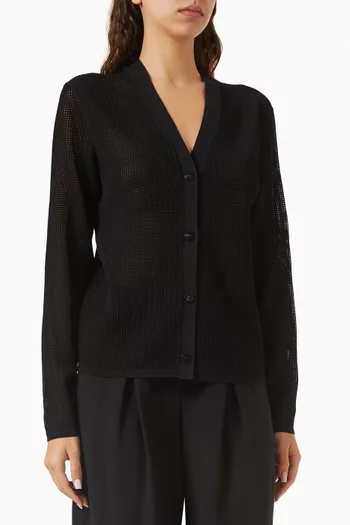 Pointelle Knit Cardigan