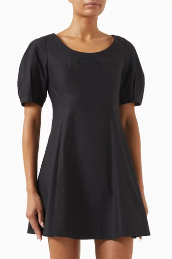 Puff-sleeve Mini Dress