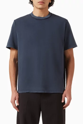 تي شيرت بقصة مربعة قطن