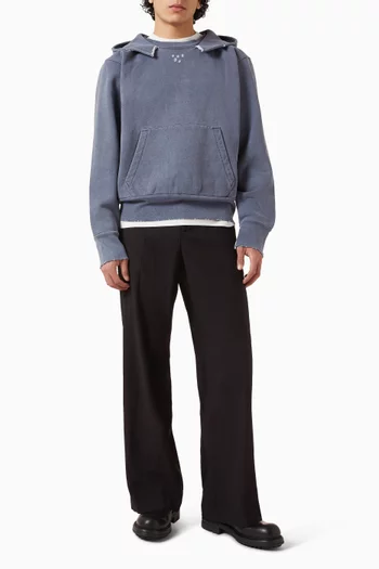 كنزة بغطاء رأس ريليك قطن عضوي