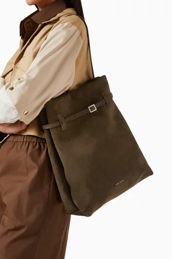 Tote Du Jour Bag in Suede