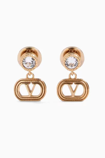 Oval Swarovski® Earrings in Metal
