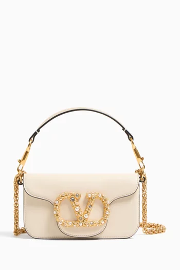 Small Locò Shoulder Bag in Calfskin Leather