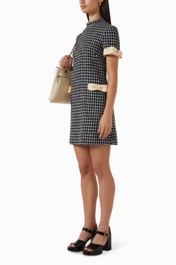 Bow Boucle Mini Dress