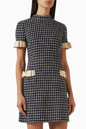 Bow Boucle Mini Dress