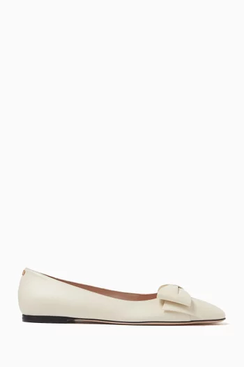 Valentino Garavani Bowow Ballerina Pumps in Kidskin Leather
