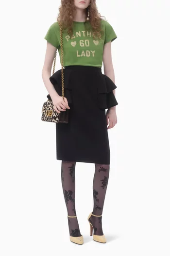 تي شيرت بطبعة Panther Lady‏ قطن جيرسيه