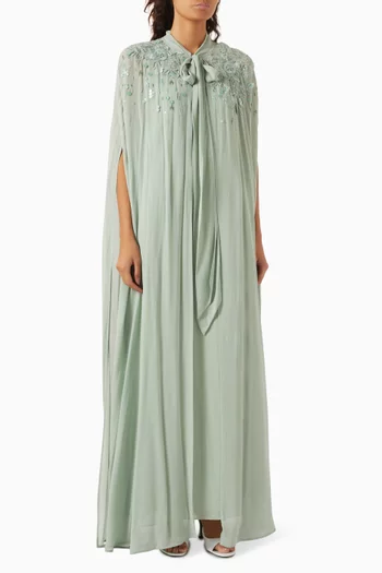 Arabella Embellished Cape in Georgette