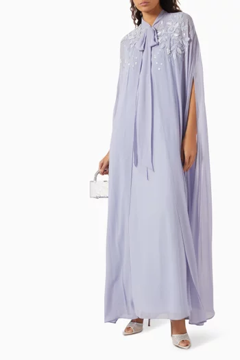 Arabella Embellished Cape in Georgette