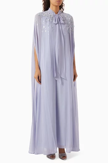 Arabella Embellished Cape in Georgette