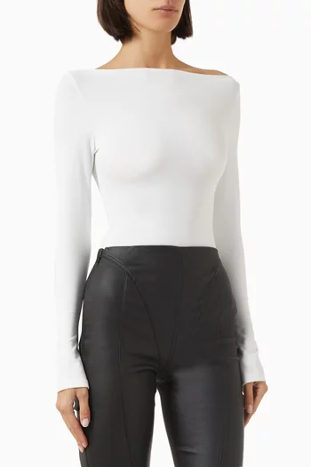 Éternelle Boatneck Bodysuit in Viscose Blend