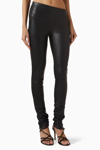 Clara Angled-waist Leggings in Vegan Leather