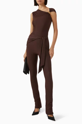 Draped Leggings in Nylon Blend