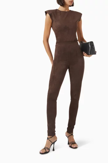 High-waisted Leggings in Suede