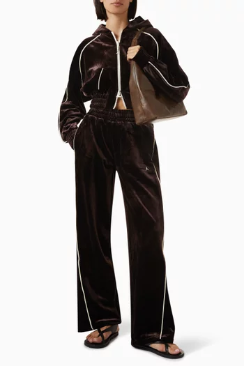 Eiffel Straight-leg Sweatpants in Velour